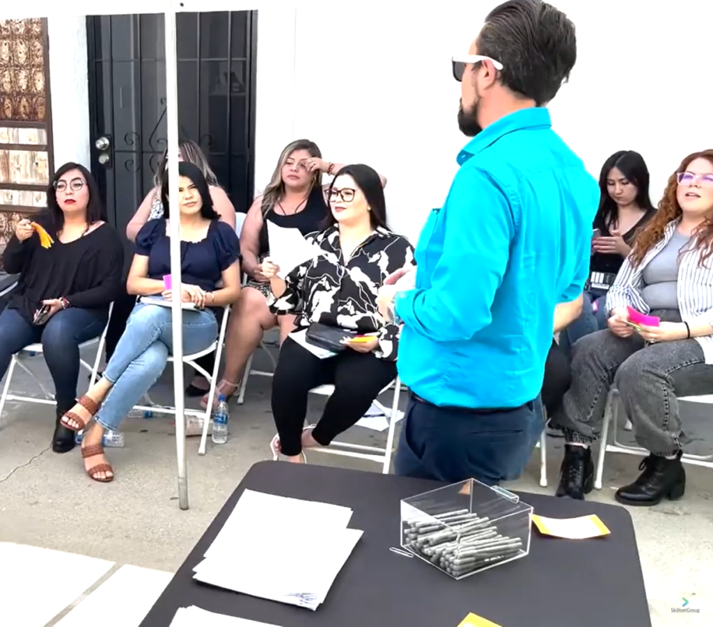 This teambuilding BBQ for our industrial division recruiters took place at our Commerce office Friday, April 8 2022. SkillsetGroup Director of Special Projects Steve Coppola hosted an exercise to discuss employee strengths based on the Gallup StrengthsFinder.