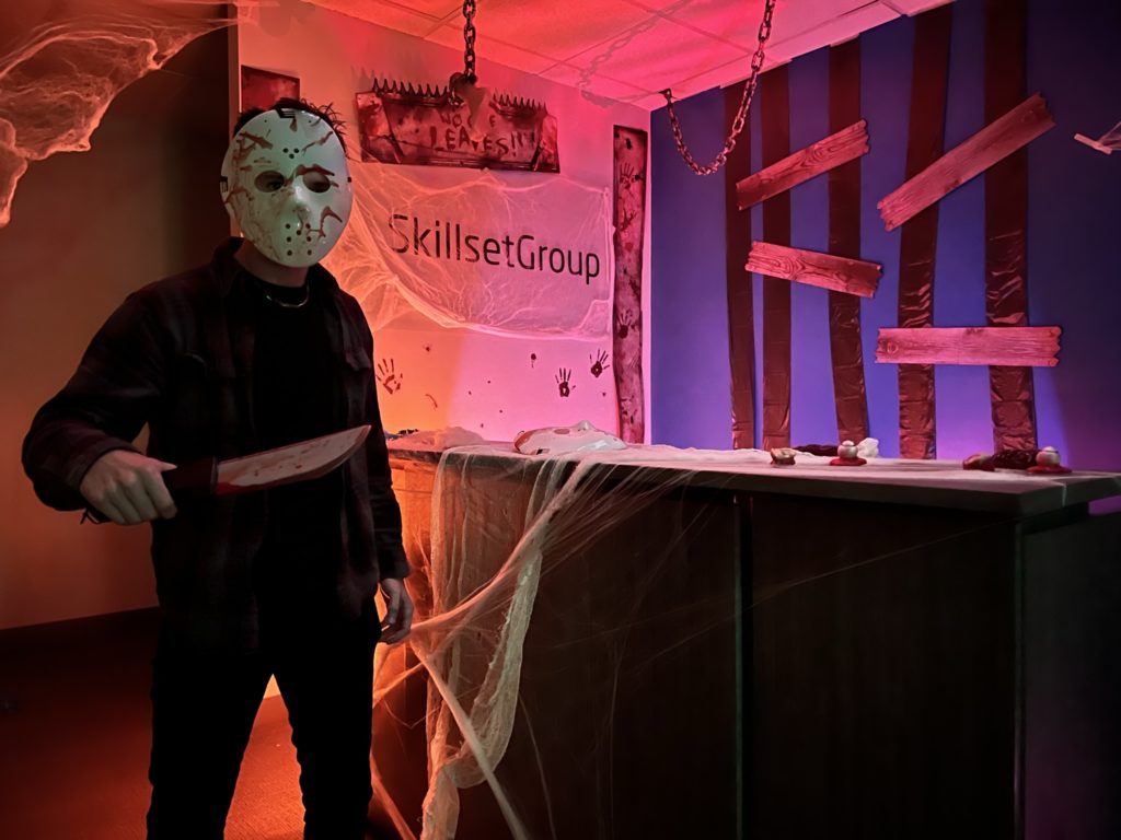 SkillsetGroup's Irving Texas office took the 2023 prize for Best Halloween Display. SkillsetGroup staffing and consulting firm holds and interoffice Halloween Decoration Contest each year.
