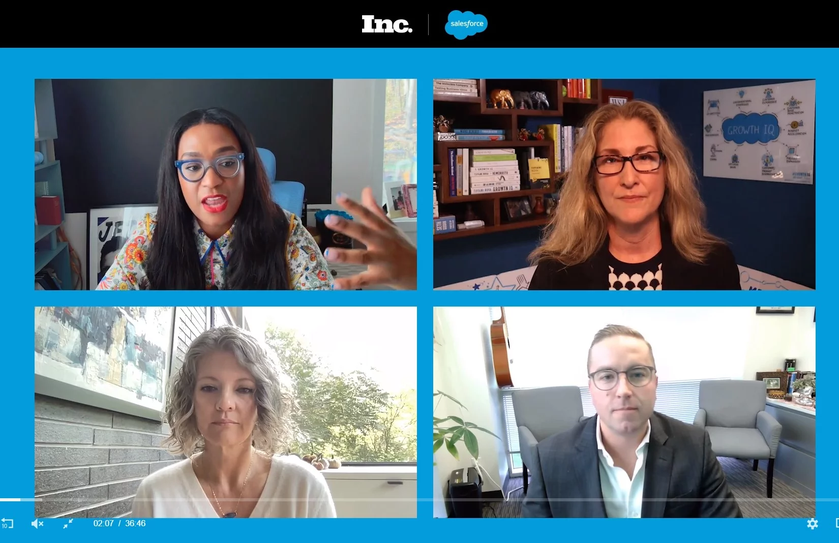 Clint Armstrong, bottom right, shared his staffing expertise with Inc. Magazine and fellow executives at an 11/28/2022 webinar on employee experience.