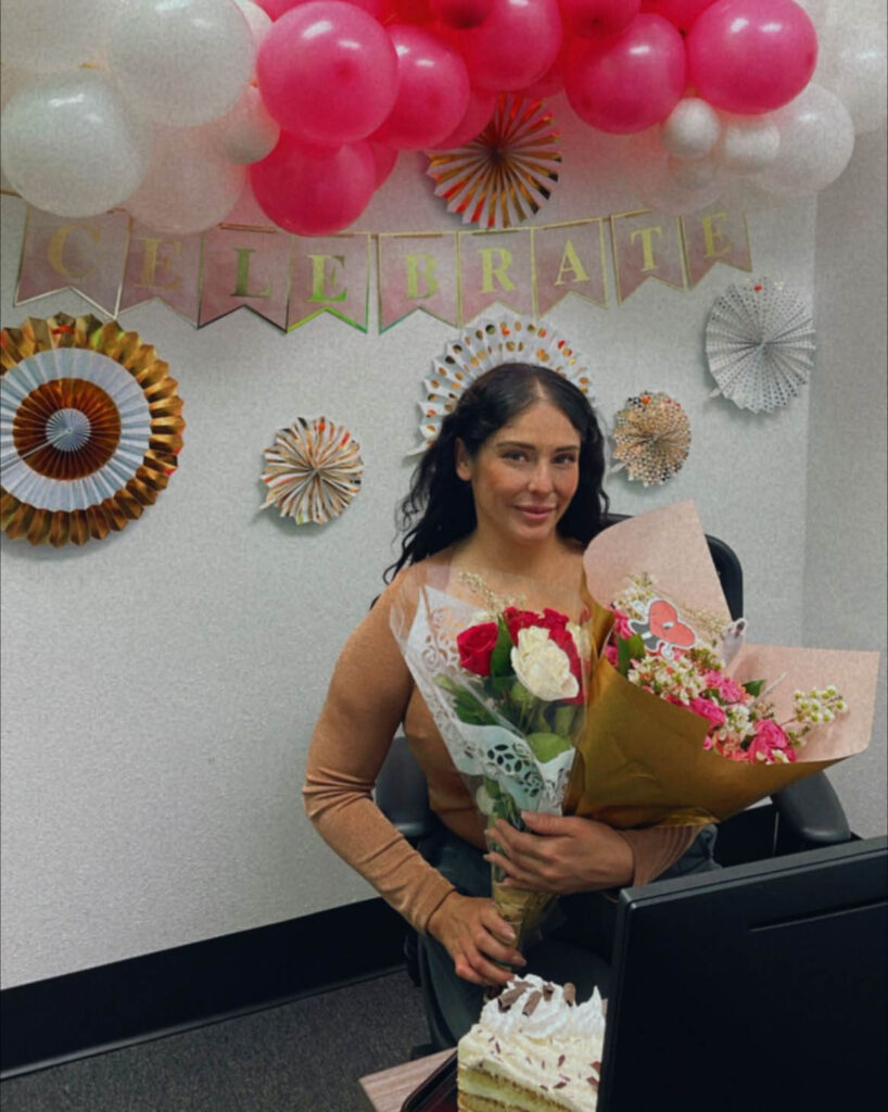 Flor Rios, one of our most successful sales executives, just celebrated her five-year anniversary in March of 2023.