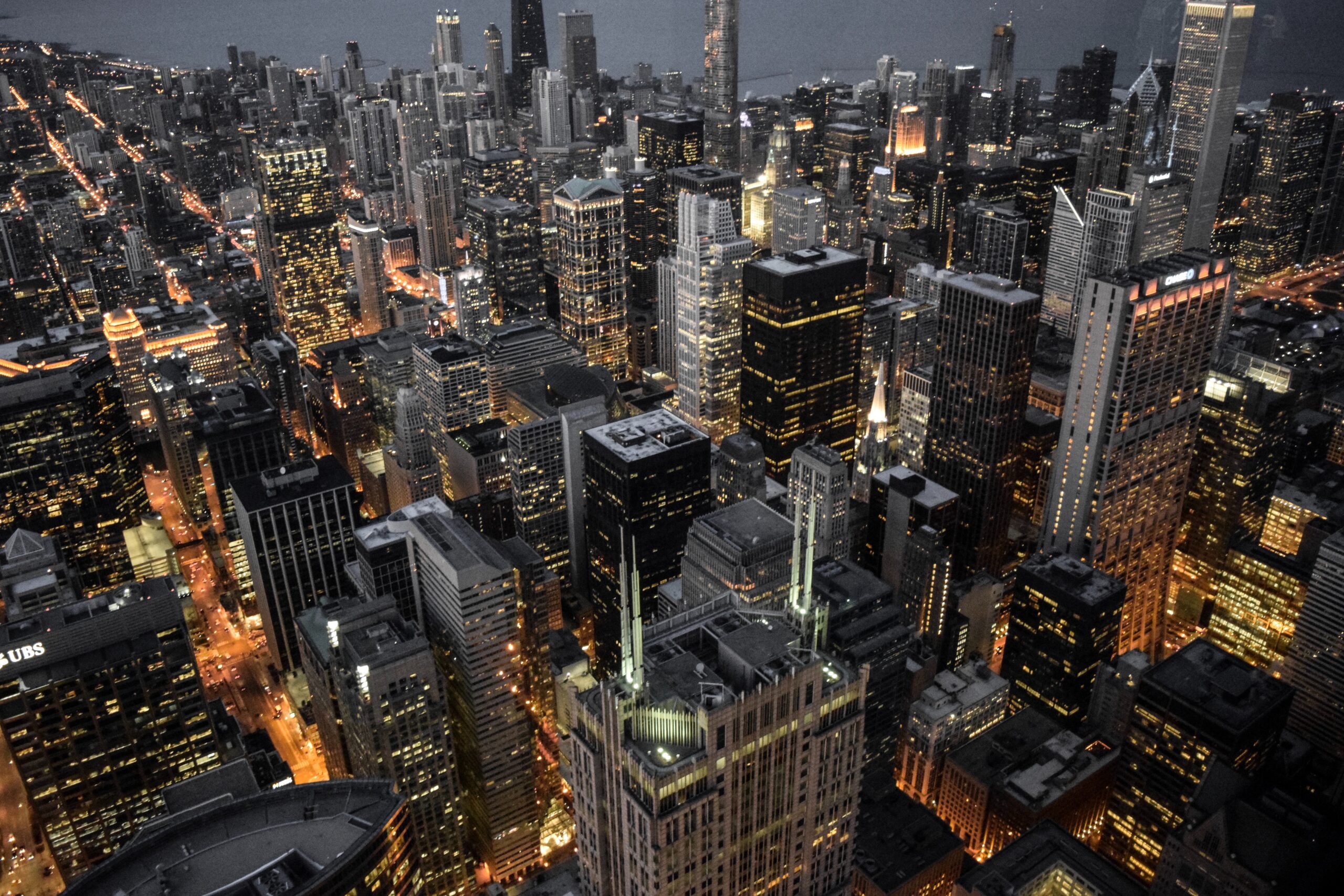 City of Chicago by night.
