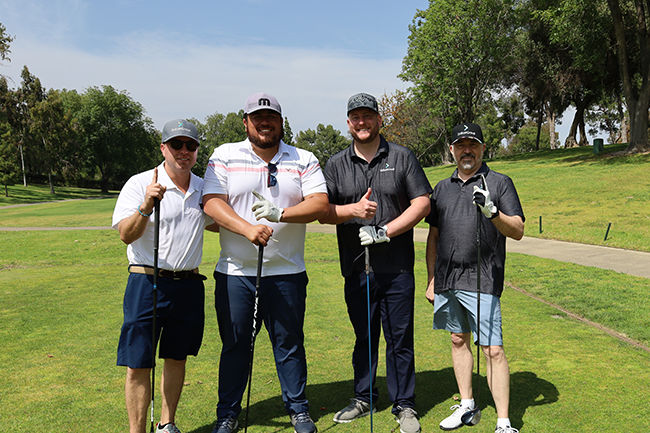 Our CEO, CMO, VP of Operations, and CFO at Paramount COC Golf Tournament in 2023