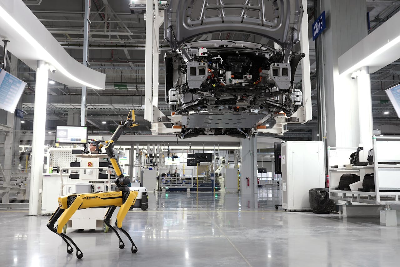 An automotive facility showing different types of engineering